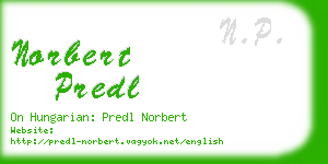 norbert predl business card